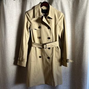 J. Crew Khaki Trench Coat Size 6